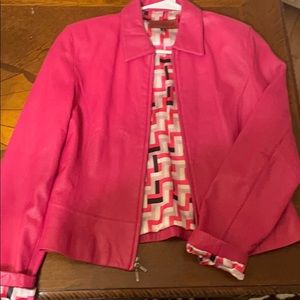 Stunning hot pink genuine leather jacket!